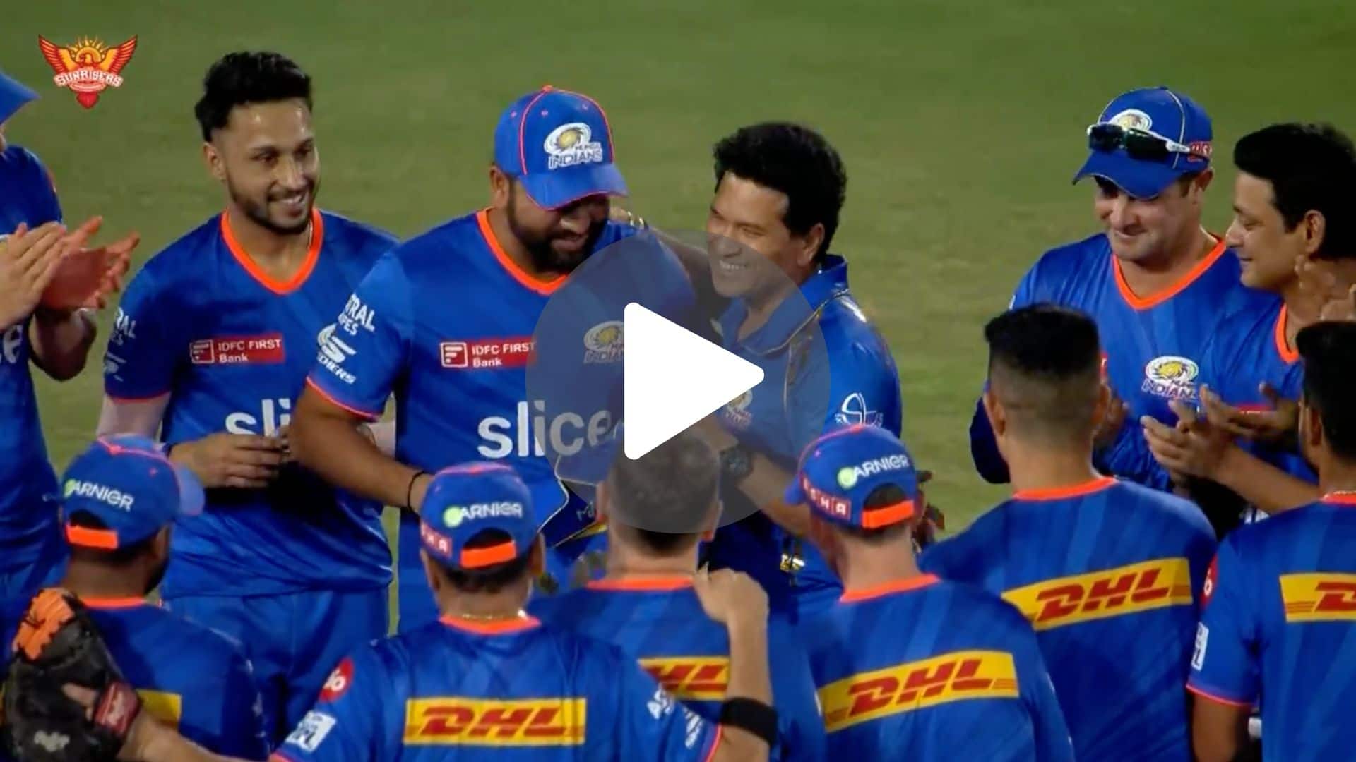 [Watch] Tendulkar Presents Special Jersey To Rohit Sharma On 200th IPL Appearance For MI